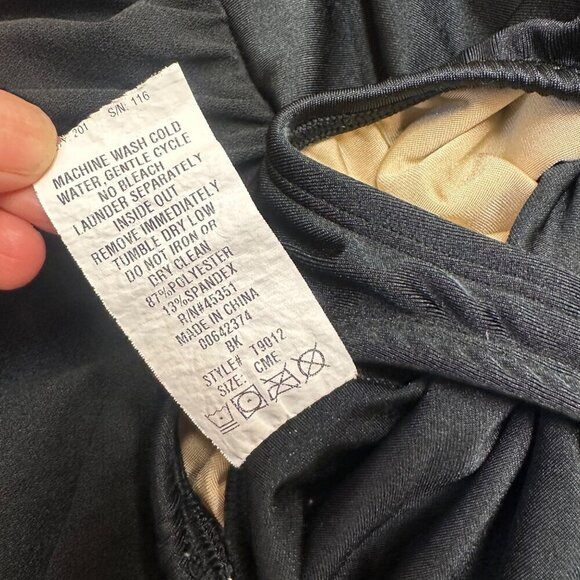 CURTAIN CALL COSTUME BLACK LEOTARD WITH SKIRT ATTACHED CHILD MEDIUM - Picture 4 of 6